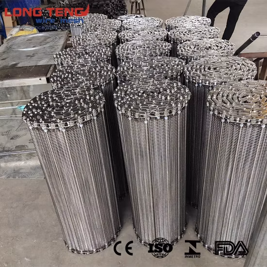 스테인레스 스틸 체인 컨베이어 벨트, 고품질의 금속 메쉬 컨베이어 벨트